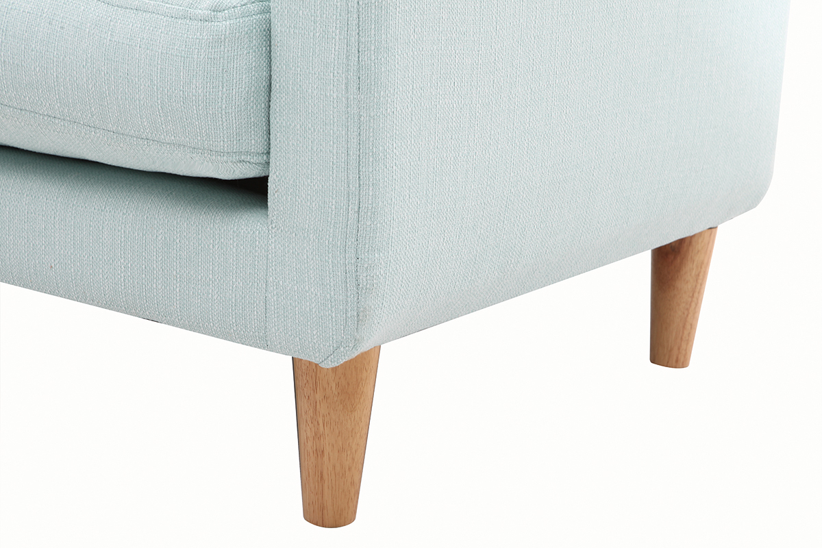 Divano design scandinavo 3 posti tessuto blu marino LUNA