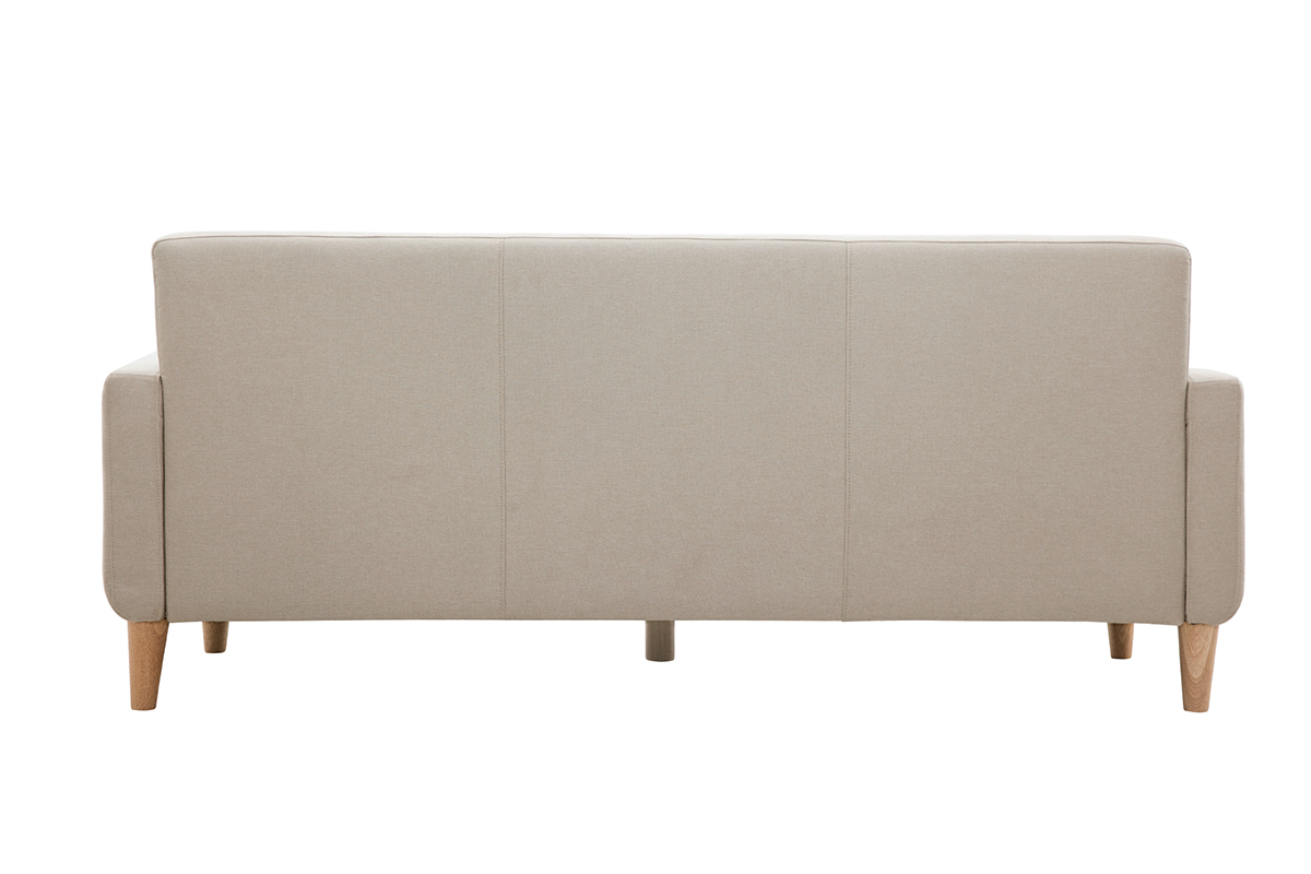 Divano design scandinavo 3 posti tessuto naturale LUNA