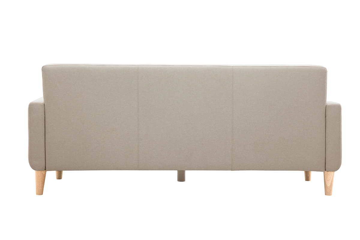 Divano design scandinavo 3 posti tessuto naturale LUNA