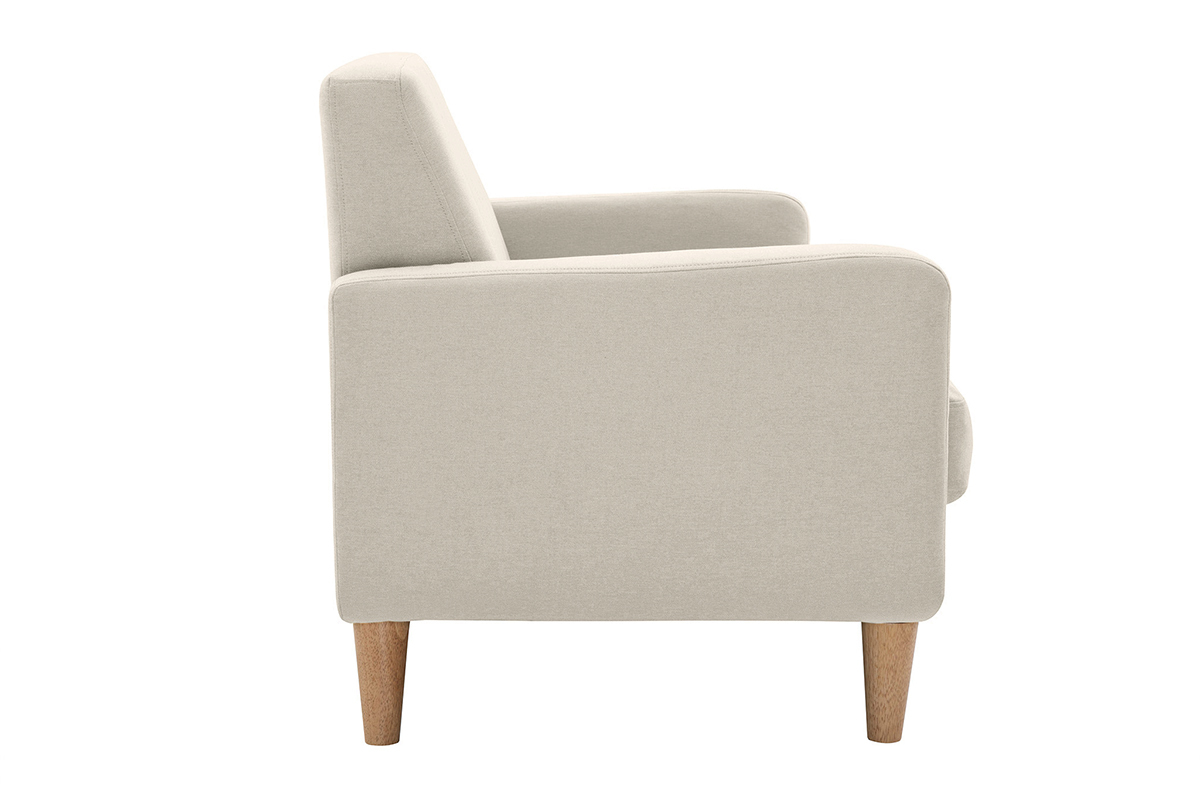 Divano design scandinavo a 2 posti tessuto naturale LUNA