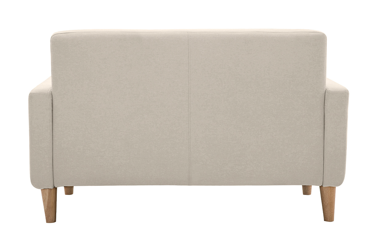 Divano design scandinavo a 2 posti tessuto naturale LUNA