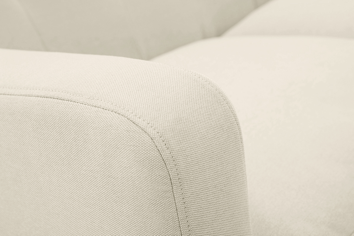 Divano design scandinavo a 2 posti tessuto naturale LUNA