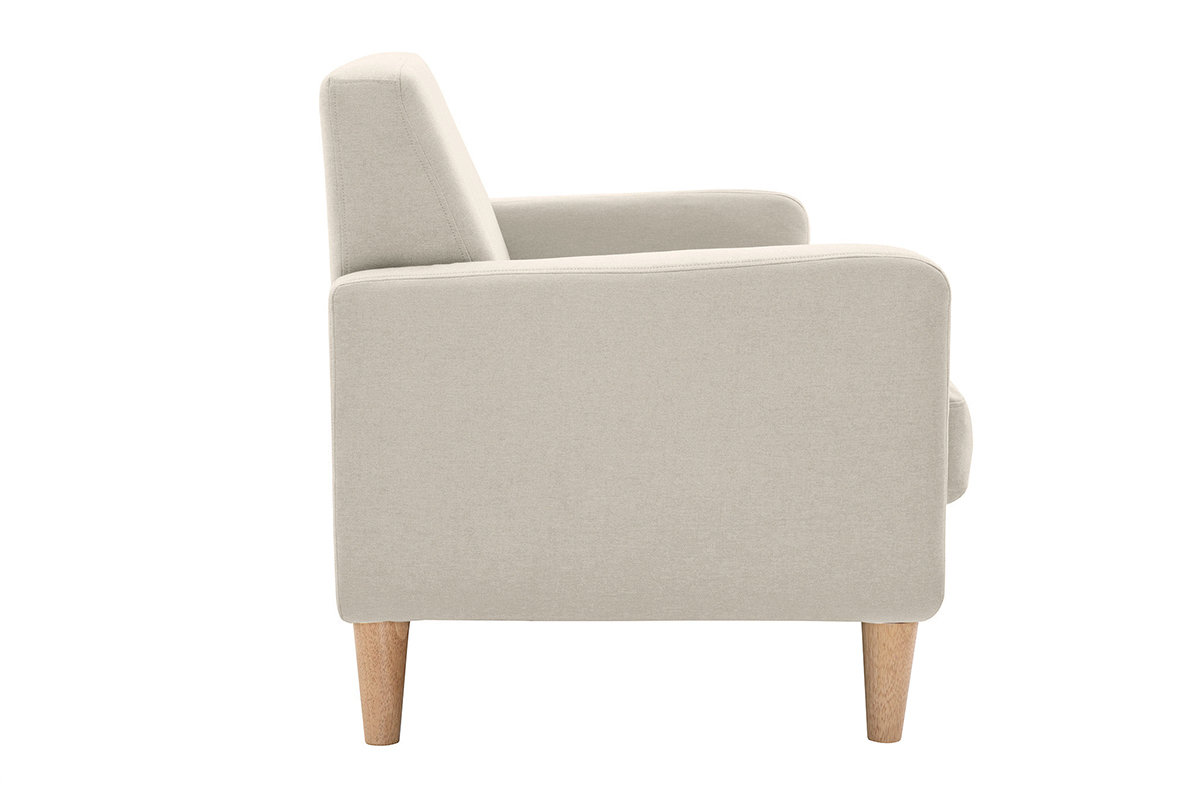 Divano design scandinavo a 2 posti tessuto naturale LUNA