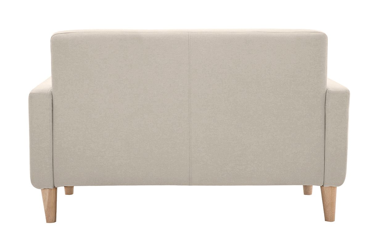 Divano design scandinavo a 2 posti tessuto naturale LUNA
