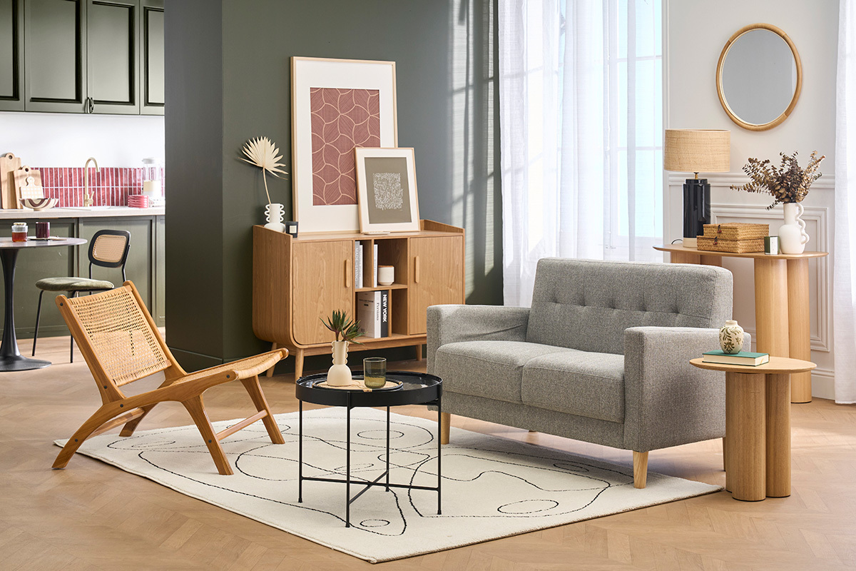 Divano di design 2 posti beige MOON