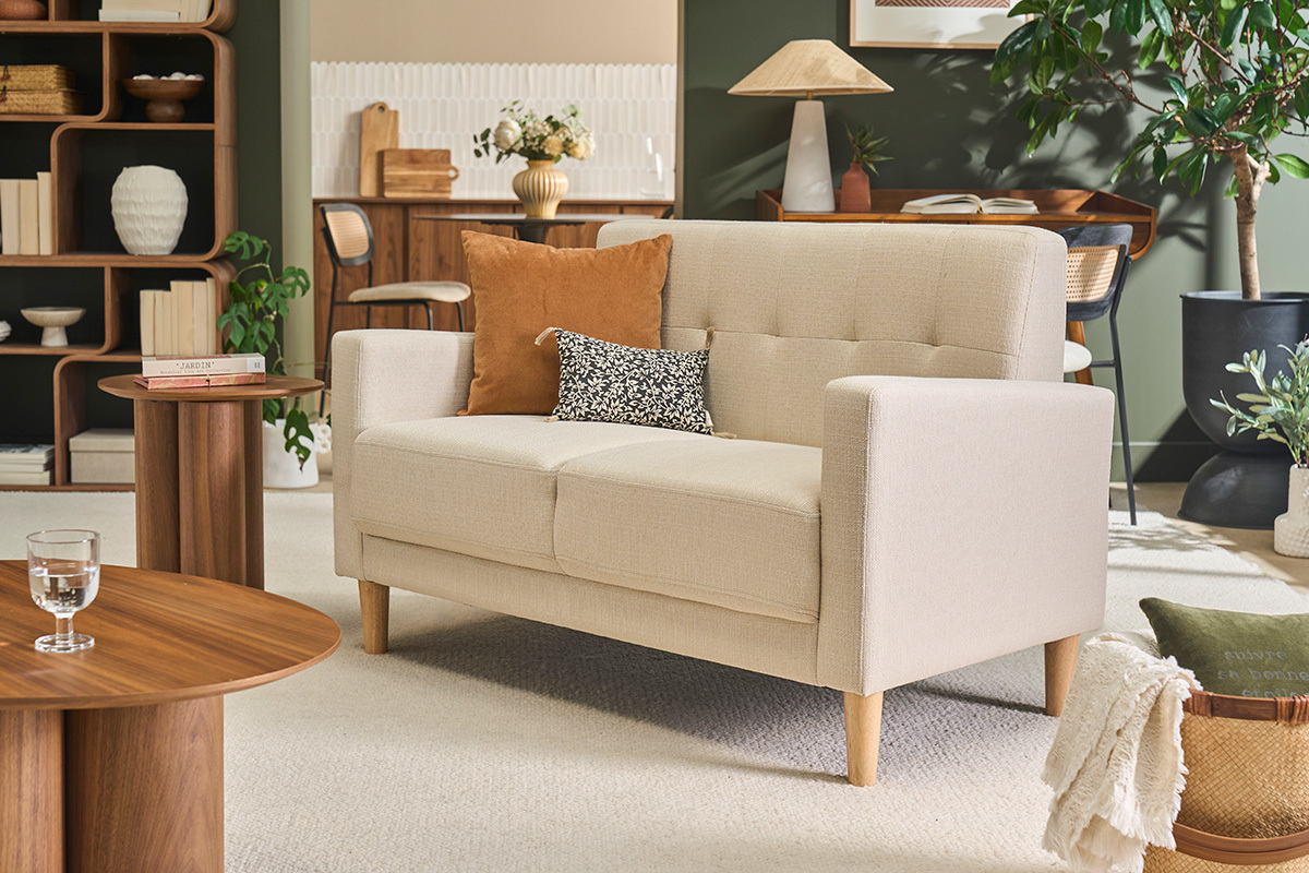 Divano di design 2 posti beige MOON
