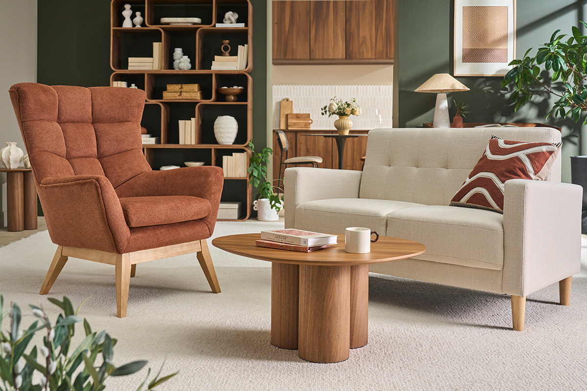 Divano di design 2 posti beige MOON