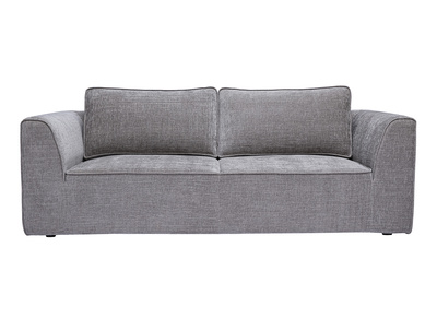 Divano di design in tessuto effetto velluto testurizzato grigio 3 posti GRAMMY
