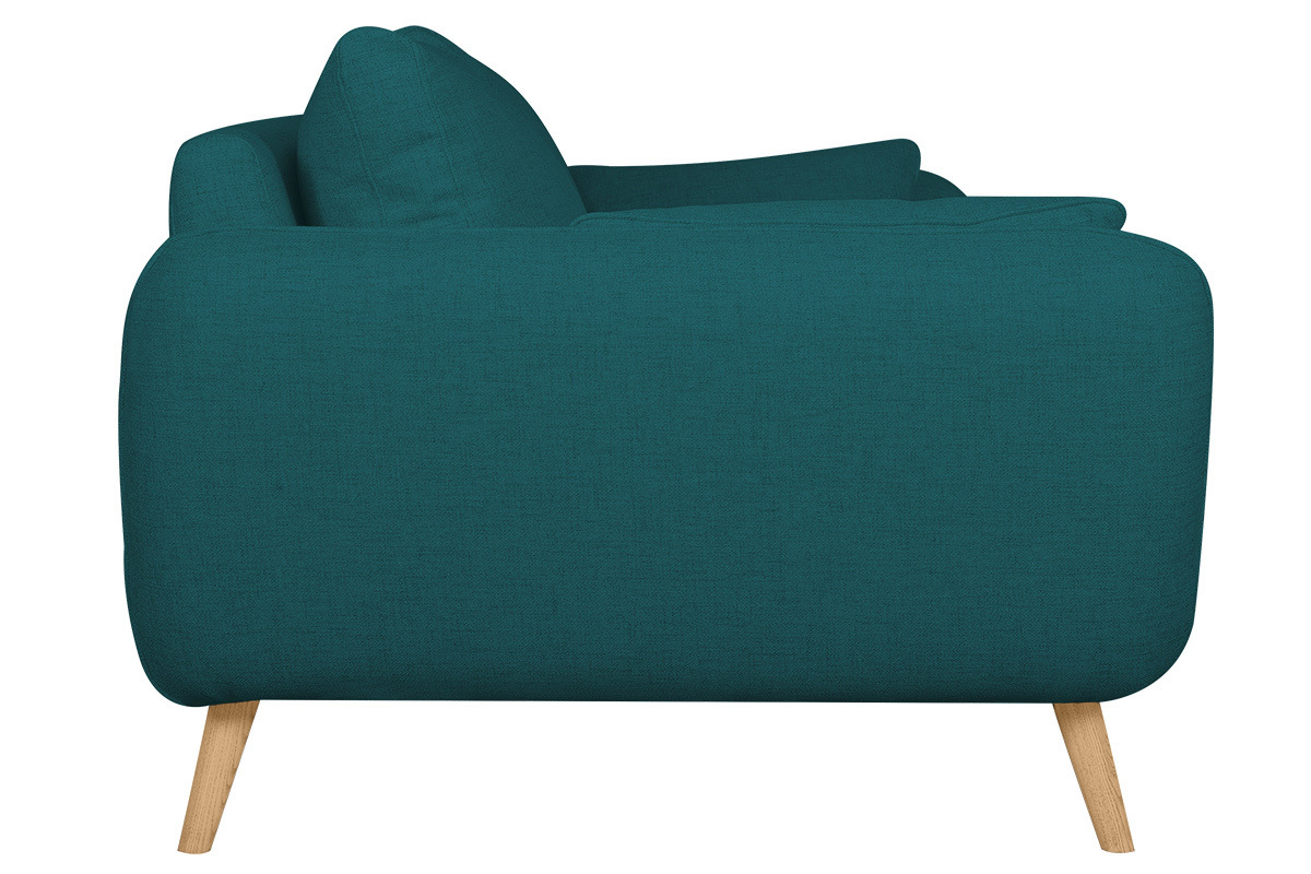 Divano fisso 3 posti blu pavone CREEP