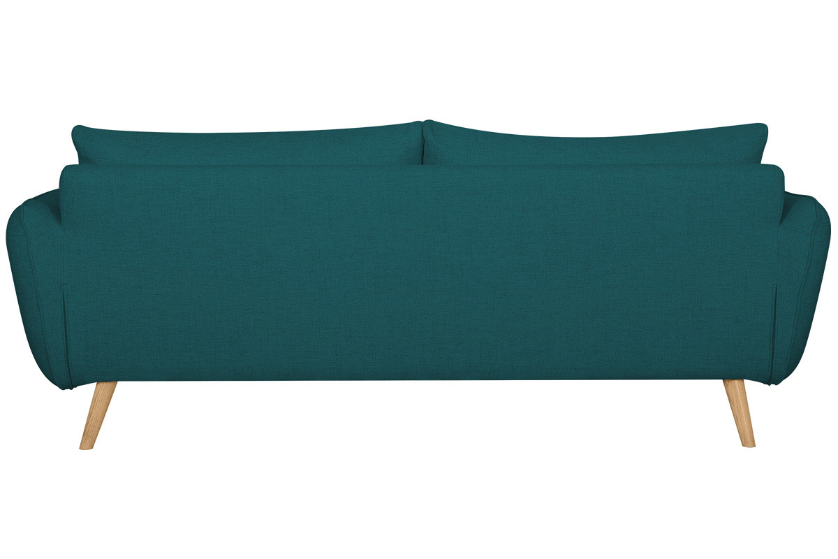 Divano fisso 3 posti blu pavone CREEP