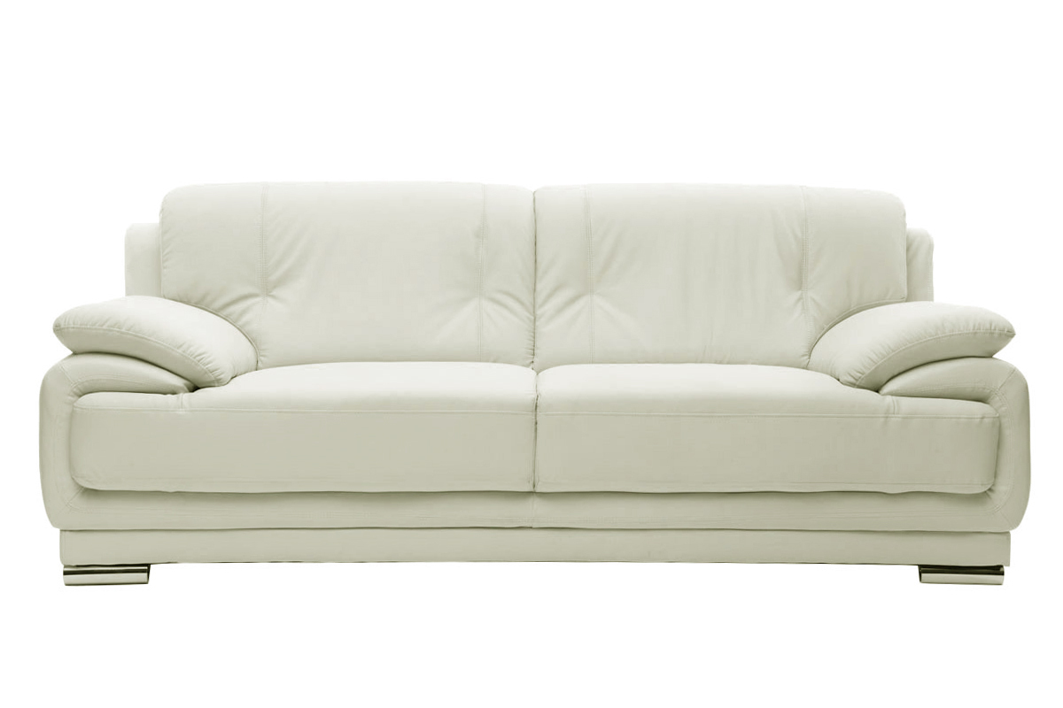 Divano in pelle design bianco 3 posti TAMARA