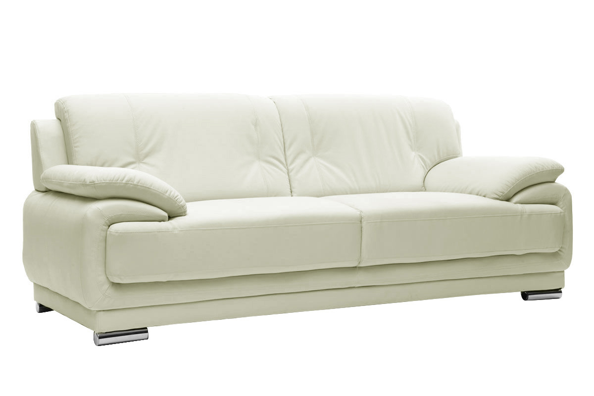 Divano in pelle design bianco 3 posti TAMARA