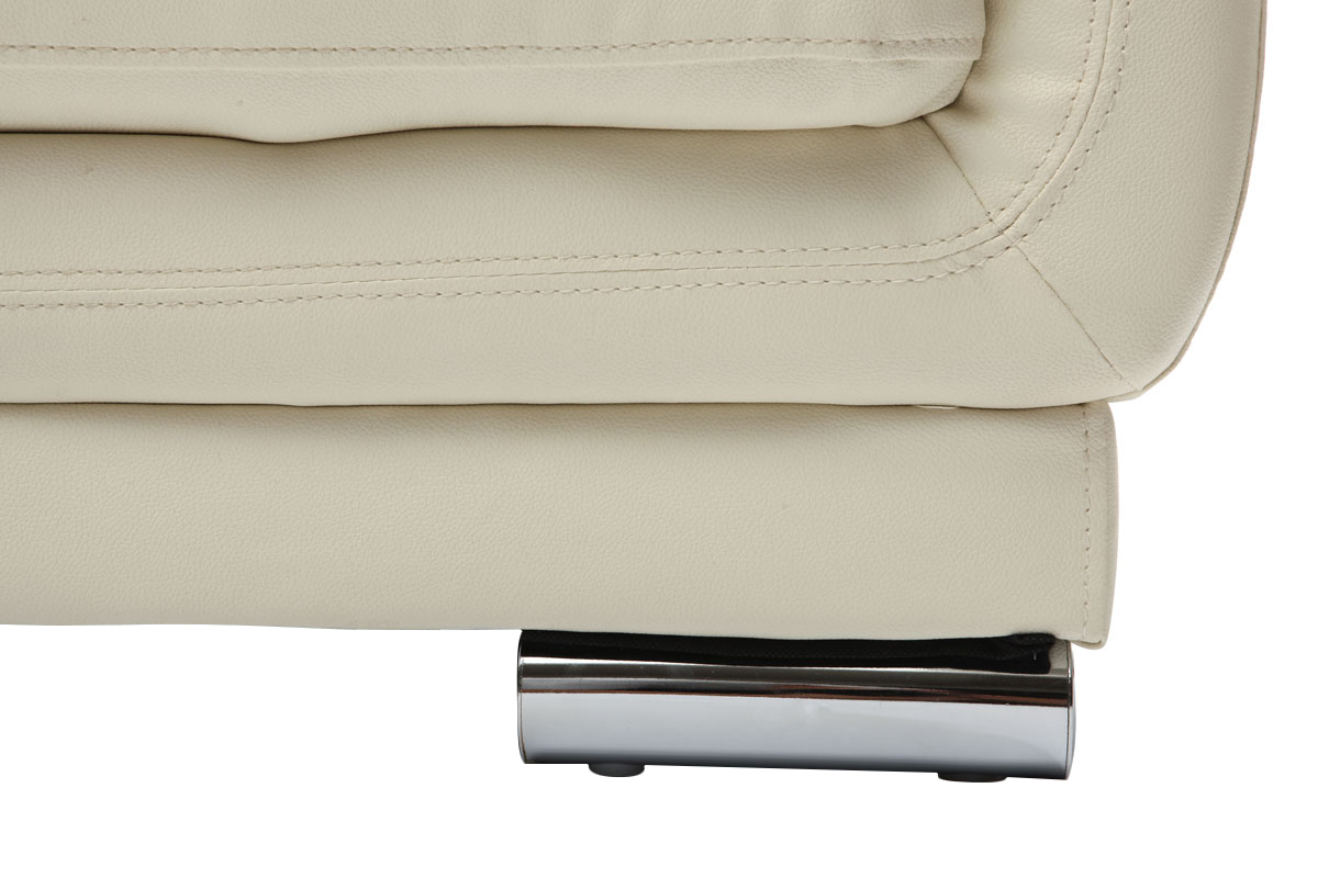 Divano in pelle design colore crema 3 posti TAMARA