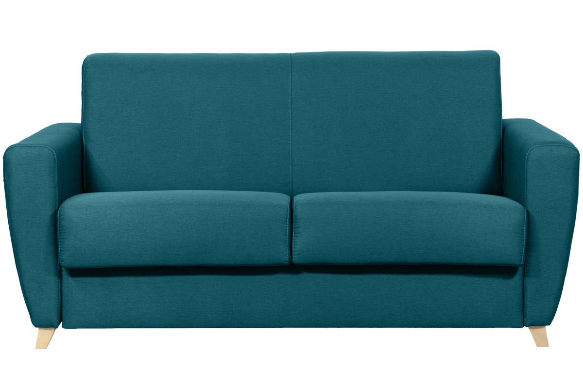 Divano letto 2-3 posti blu anatra materasso L120 cm 12 cm GRAHAM