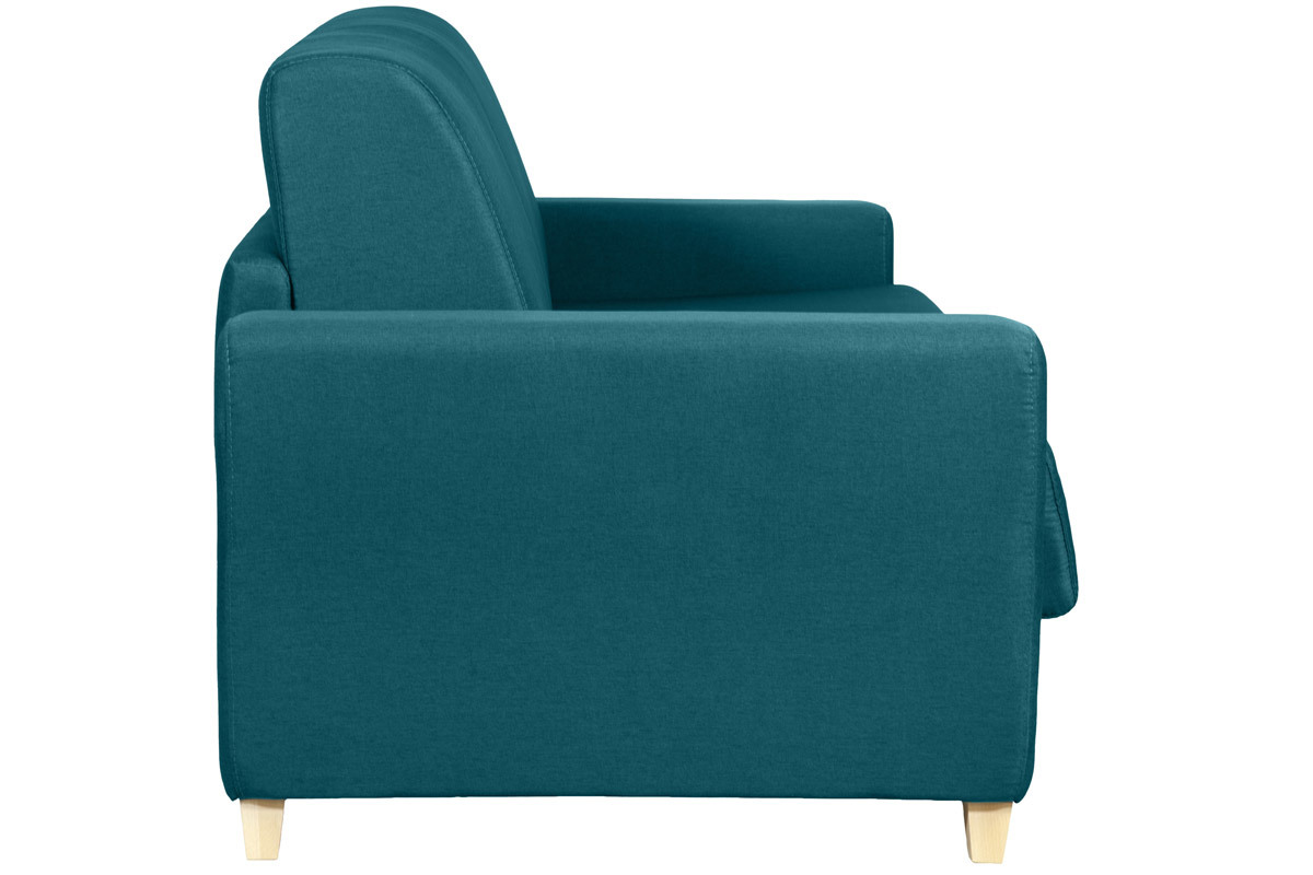 Divano letto 2-3 posti blu anatra materasso L120 cm 12 cm GRAHAM