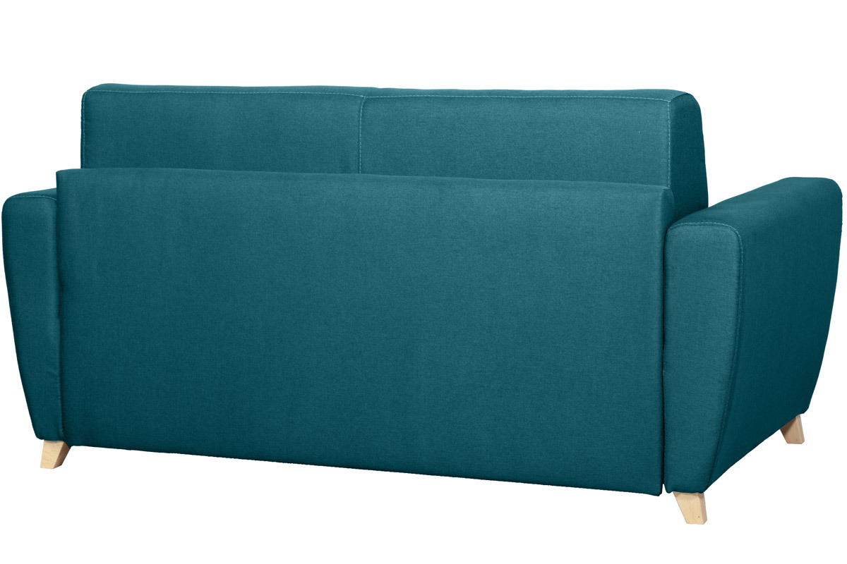 Divano letto 2-3 posti blu anatra materasso L120 cm 12 cm GRAHAM