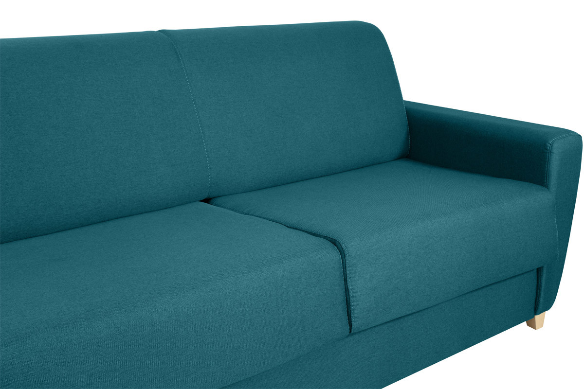Divano letto 2-3 posti blu anatra materasso L120 cm 12 cm GRAHAM