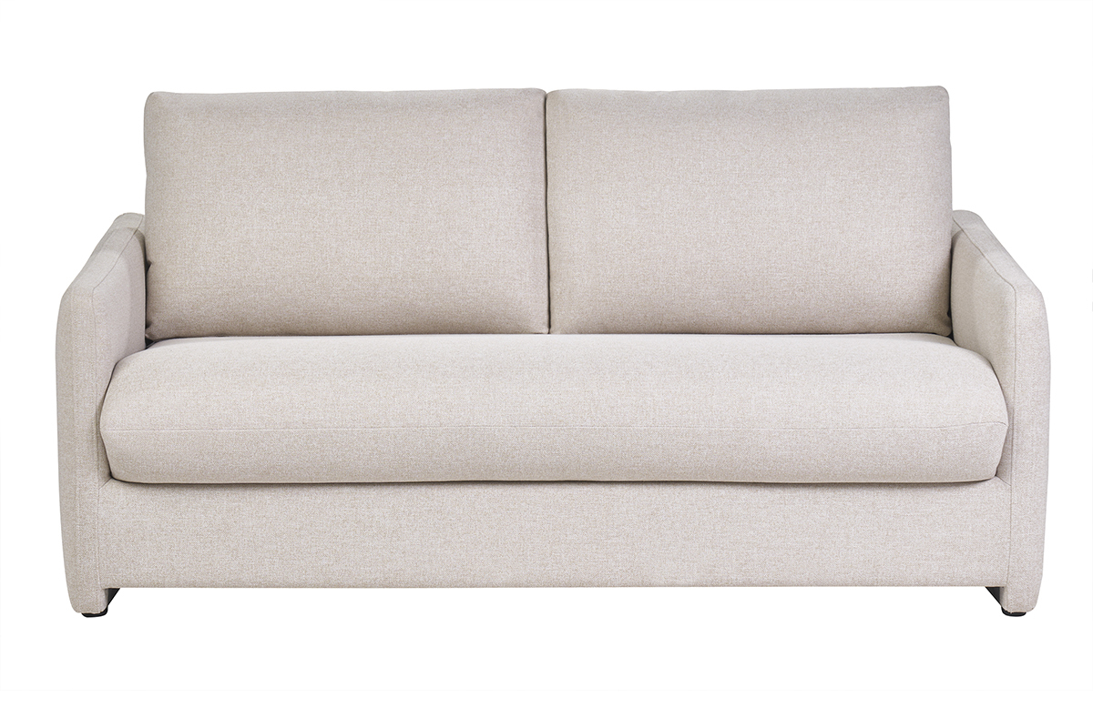 Divano letto 2 posti in tessuto beige PAULIN