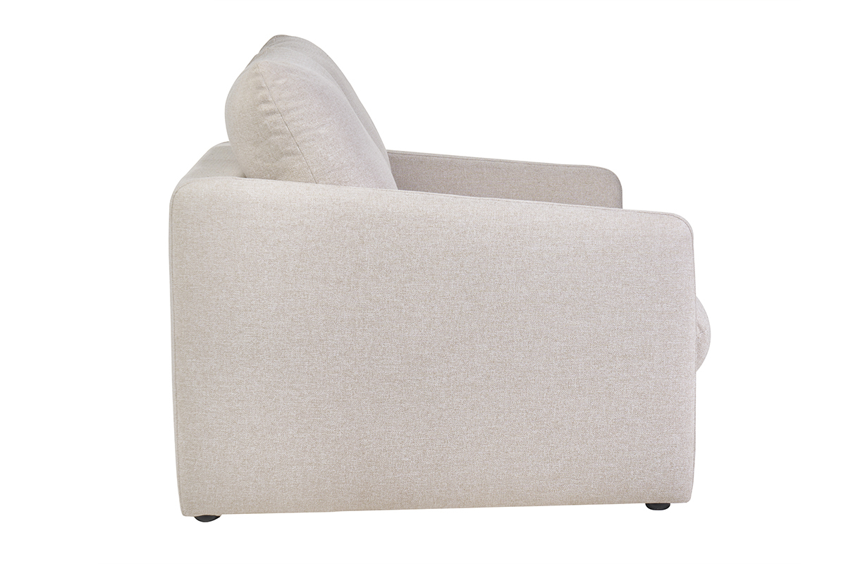 Divano letto 2 posti in tessuto beige PAULIN