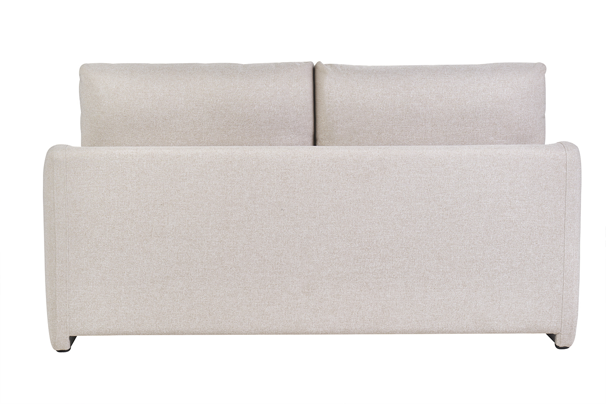 Divano letto 2 posti in tessuto beige PAULIN