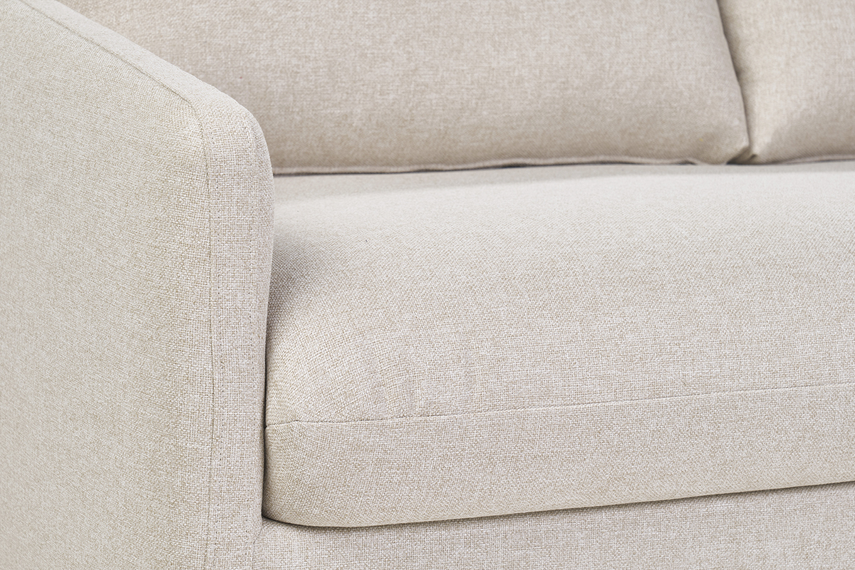 Divano letto 2 posti in tessuto beige PAULIN