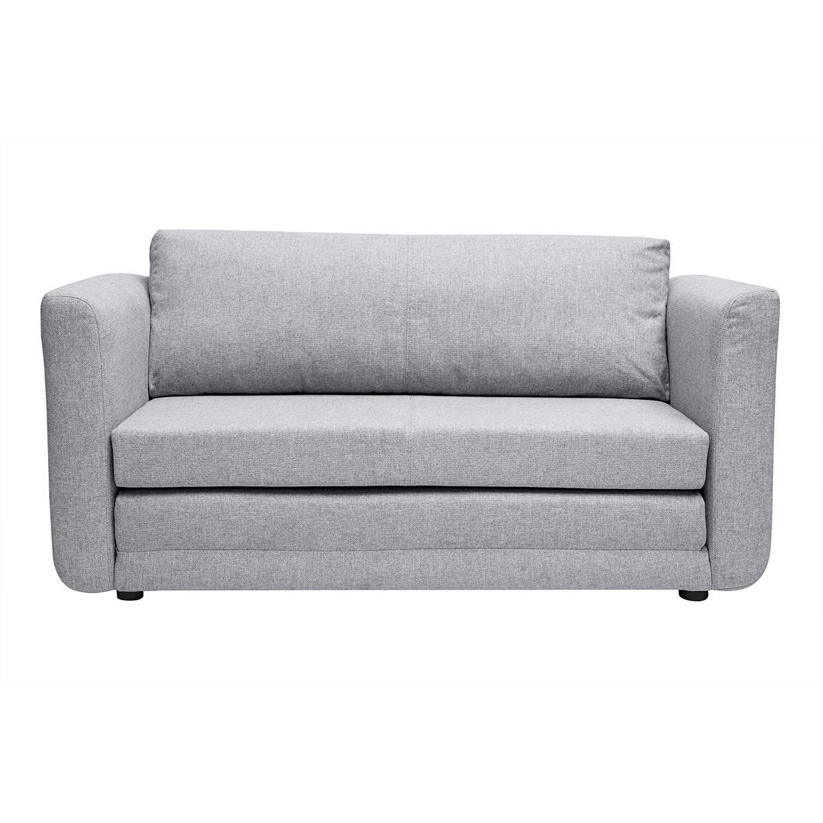 Divano letto 2 posti in tessuto grigio chiaro LEON