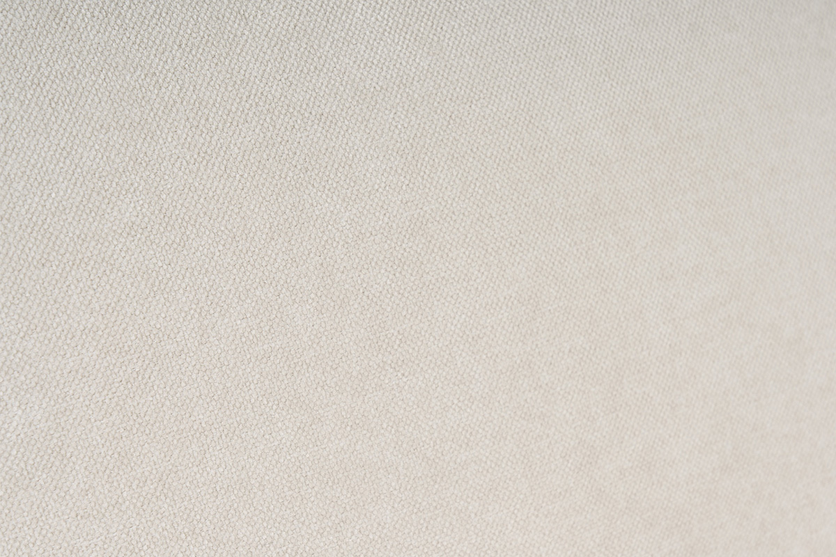 Tessuto effetto velluto beige del divano letto LEANDRE.