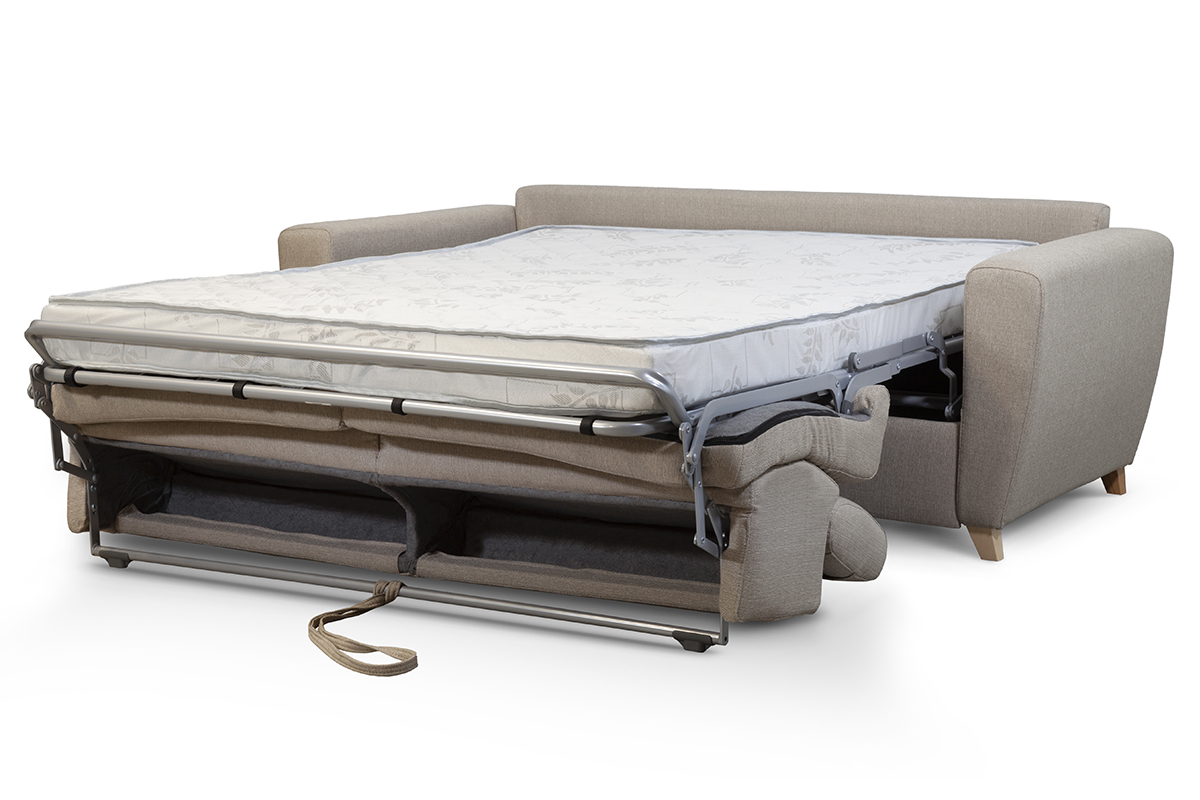 Divano letto 3 posti con poggiatesta regolabili talpa con materasso 13 cm GOYA