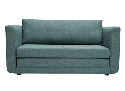 Divano letto a 2 posti in tessuto grigio verde LEON