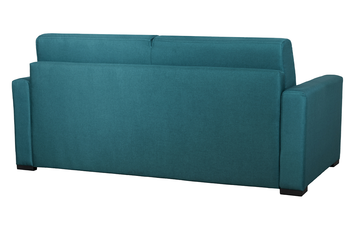 Divano letto con materasso 12 cm tessuto blu anatra DOME