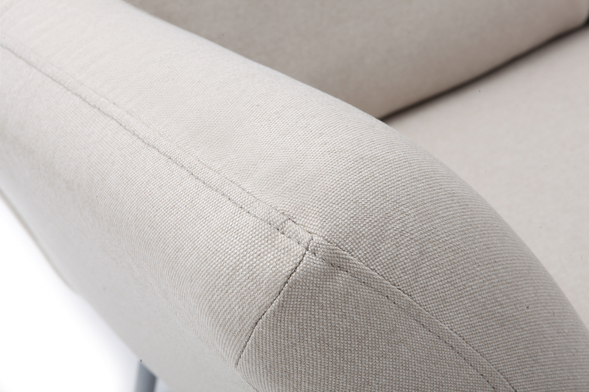 Divano letto design 2 posti beige microfibra ELMER