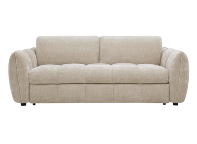 Divano letto design 3 posti in tessuto effetto velluto testurizzato tortora WONDER