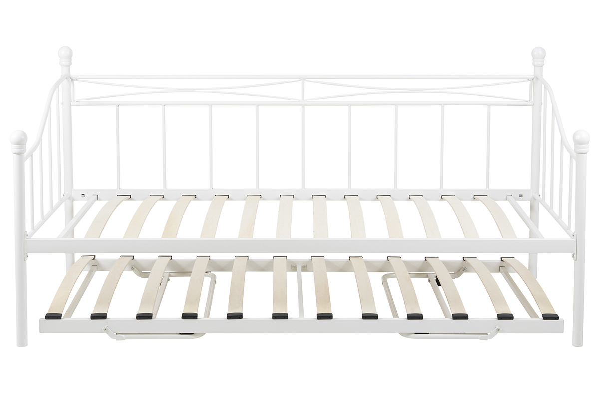 Divano letto in metallo bianco JULIETTE