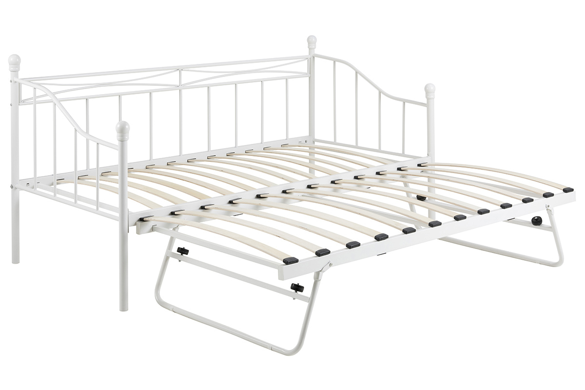 Divano letto in metallo bianco JULIETTE