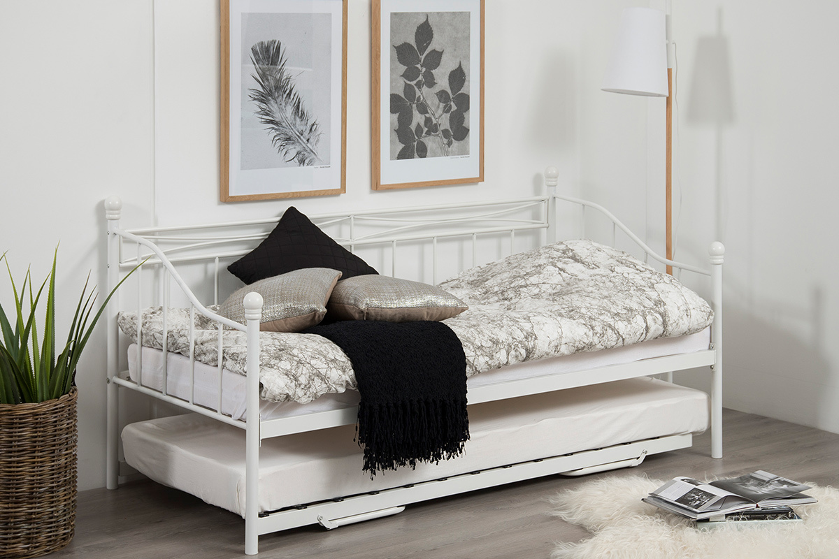 Divano letto in metallo bianco JULIETTE