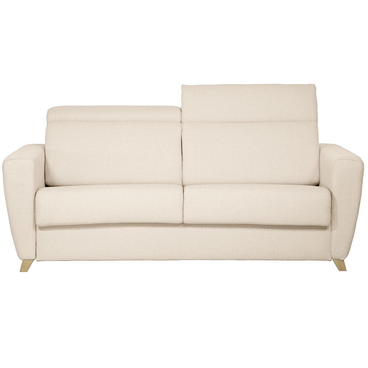 Divano letto materasso poggiatesta regolabili beige naturale 140x190 cm GOYA