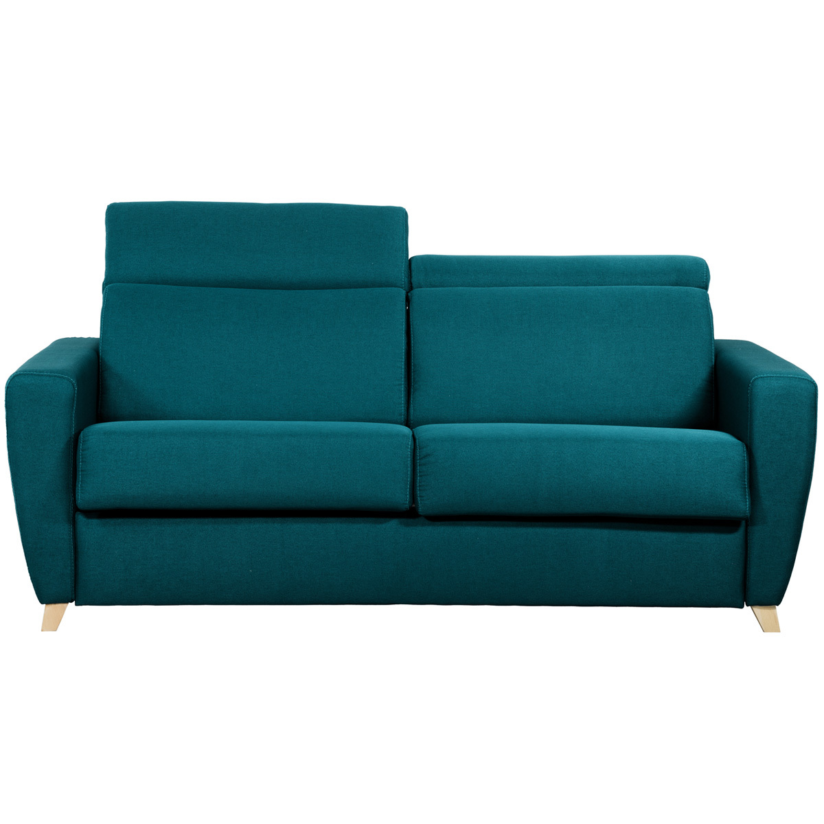Divano letto materasso poggiatesta regolabili blu pavon 140x190 cm GOYA