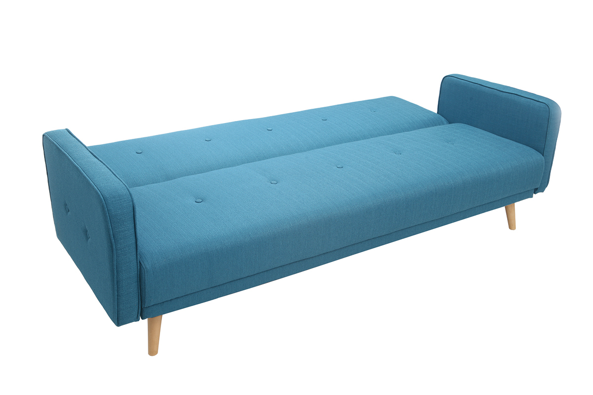 Divano letto scandinavo 3 posti blu anatra ULLA