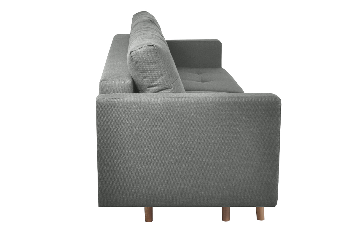 Divano letto scandinavo 3 posti con contenitore grigio antracite MIRA