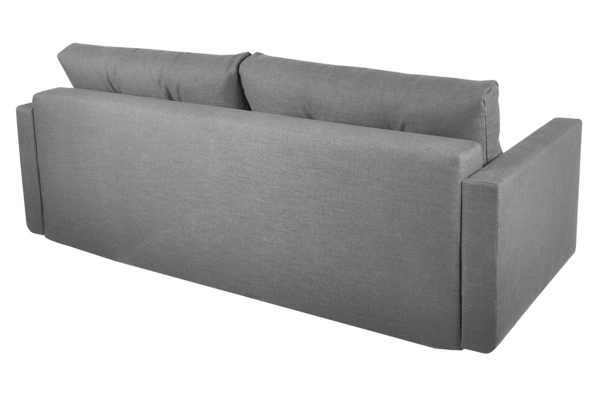Divano letto scandinavo 3 posti con contenitore grigio antracite MIRA