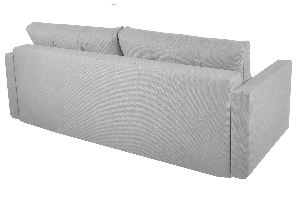 Divano letto scandinavo 3 posti con contenitore grigio MIRA
