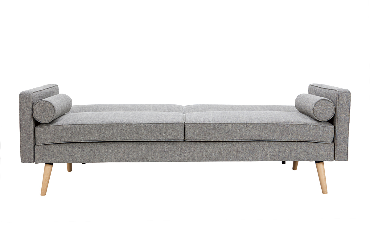 Divano letto scandinavo 3 posti grigio chiaro MOORE