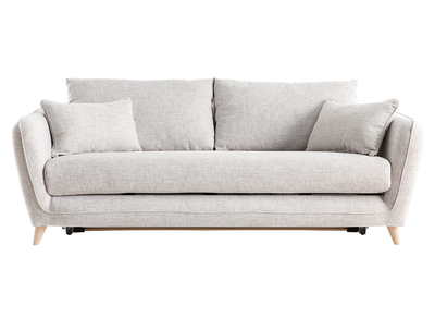 Divano letto scandinavo 3 posti grigio chiaro screziato CREEP