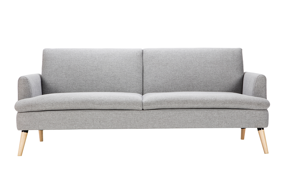 Divano letto scandinavo 3 posti grigio chiaro STEWART
