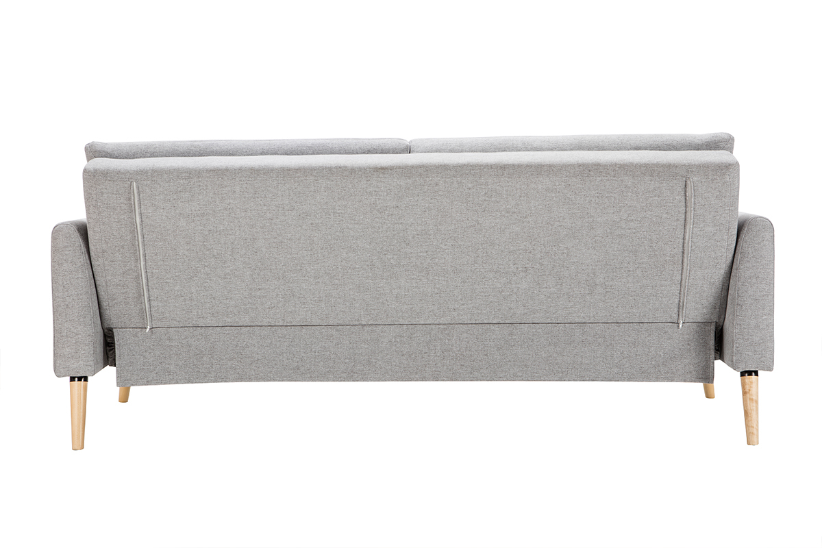 Divano letto scandinavo 3 posti grigio chiaro STEWART