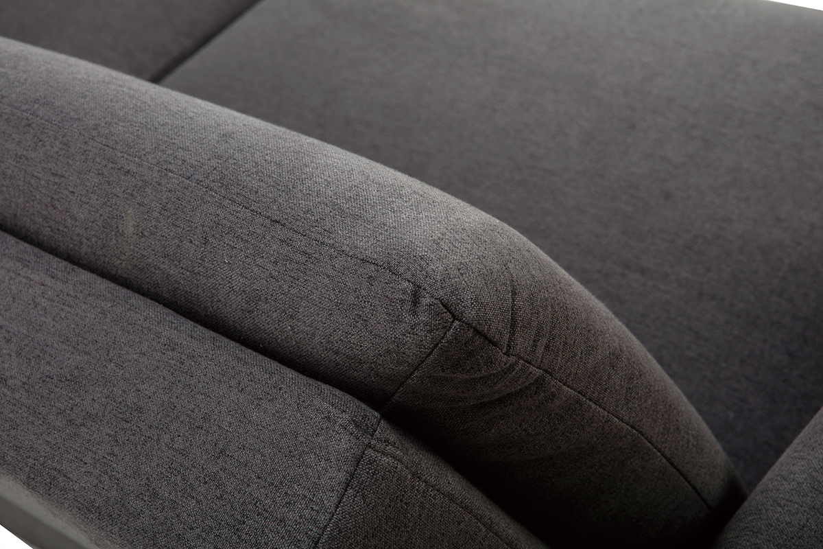 Divano letto scandinavo 3 posti grigio scuro STEWART