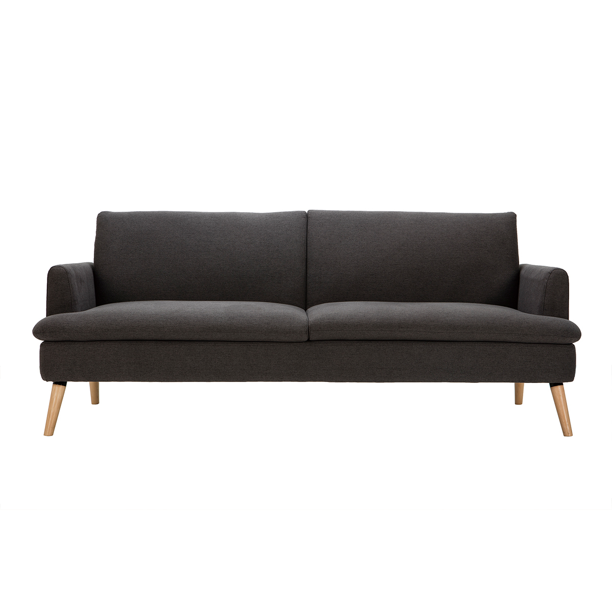 Divano letto scandinavo 3 posti grigio scuro STEWART