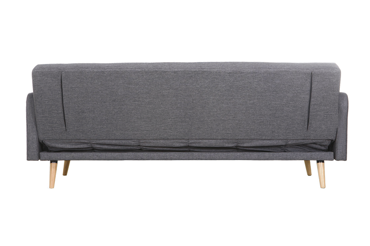 Divano letto scandinavo 3 posti grigio scuro ULLA