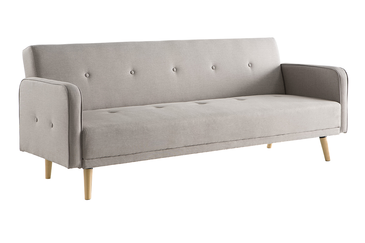 Divano letto scandinavo 3 posti naturale ULLA