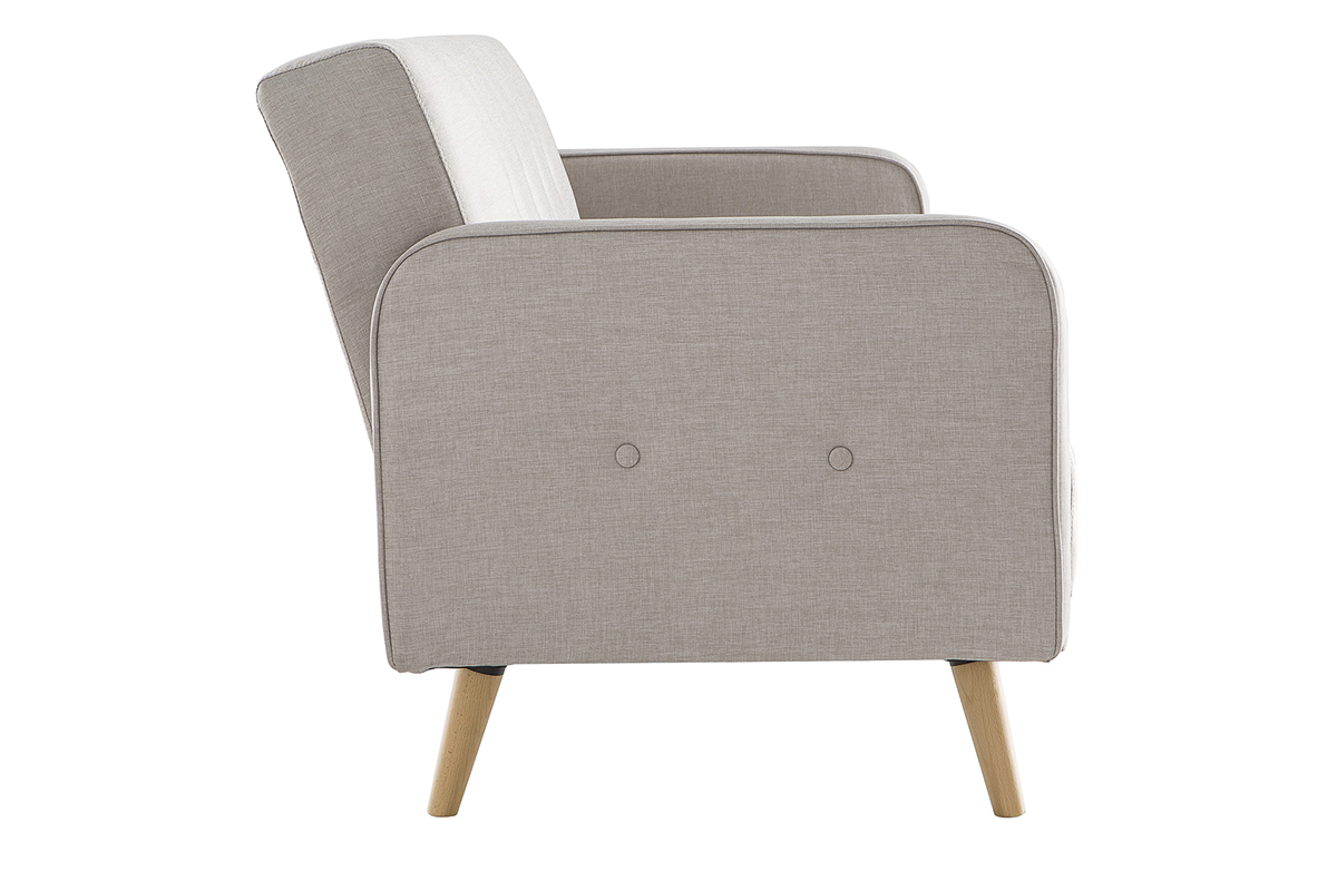 Divano letto scandinavo 3 posti naturale ULLA